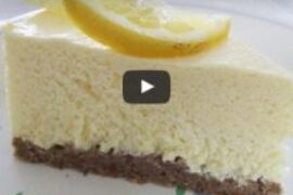 עוגת גבינה לימון ללא אפיה