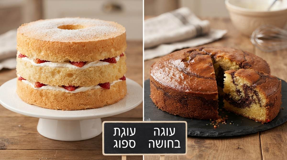 עוגה בחושה או עוגת ספוג: מה ההבדל ואיך לבחור נכון?